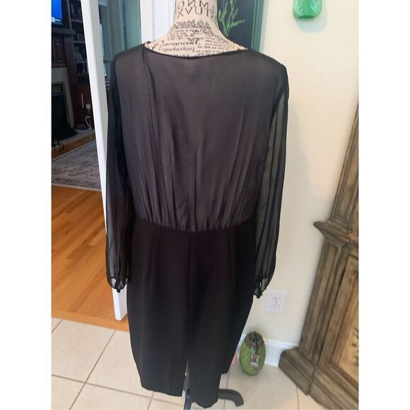 Gorgeous ANN TAYLOR Black SILK Velvet Formal Evening Cocktail Holiday Party Blac - Picture 7 of 12